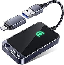 Jemluse Wireless CarPlay Adapter for Apple iPhone - Multi-User Seamless Connection for Convert Wired to Wireless Car Play Adapter - No Latency from iOS 10+ to Screen w/USB C (Gray)